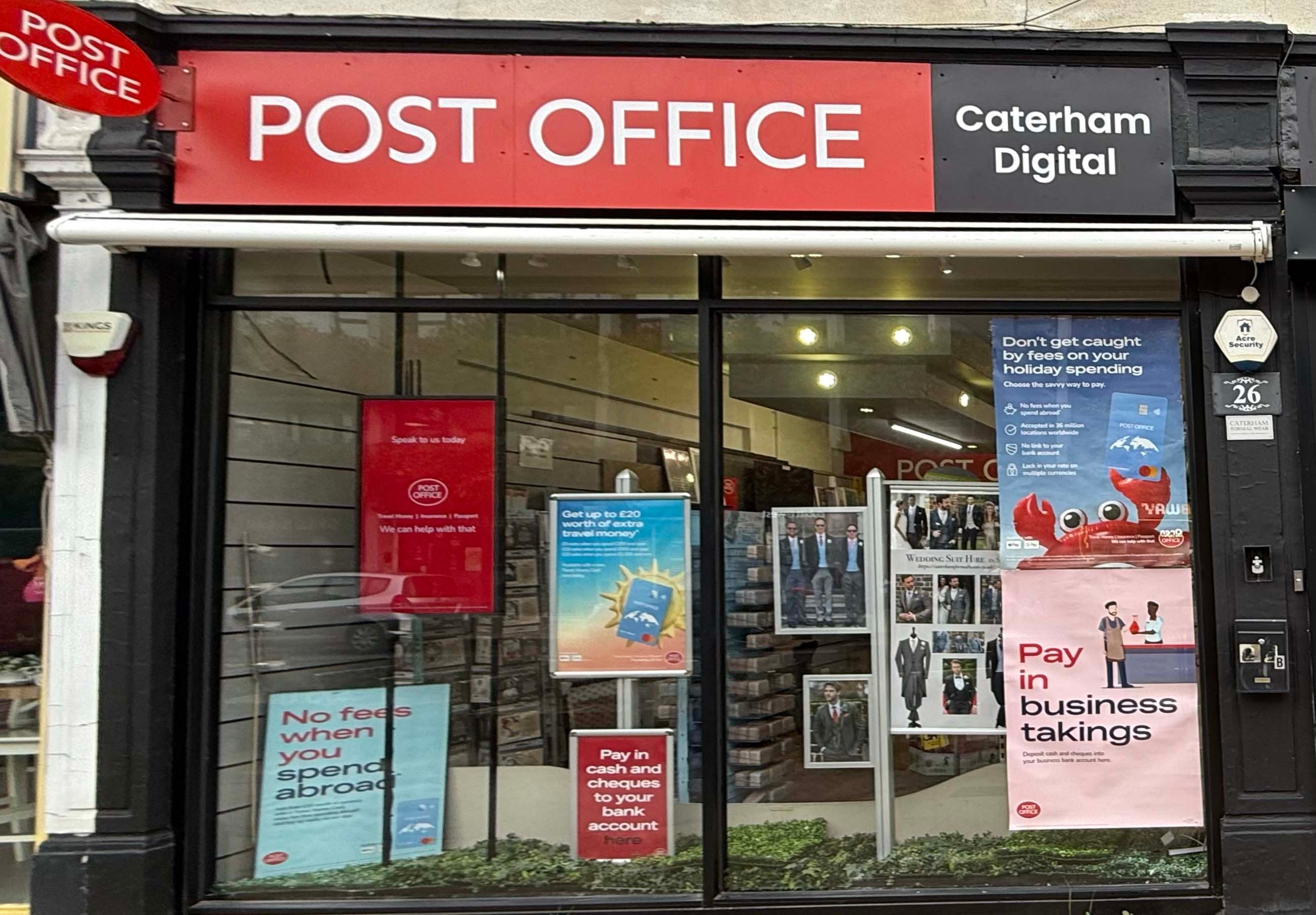 Caterham Post Office branch at 26 Croydon Road